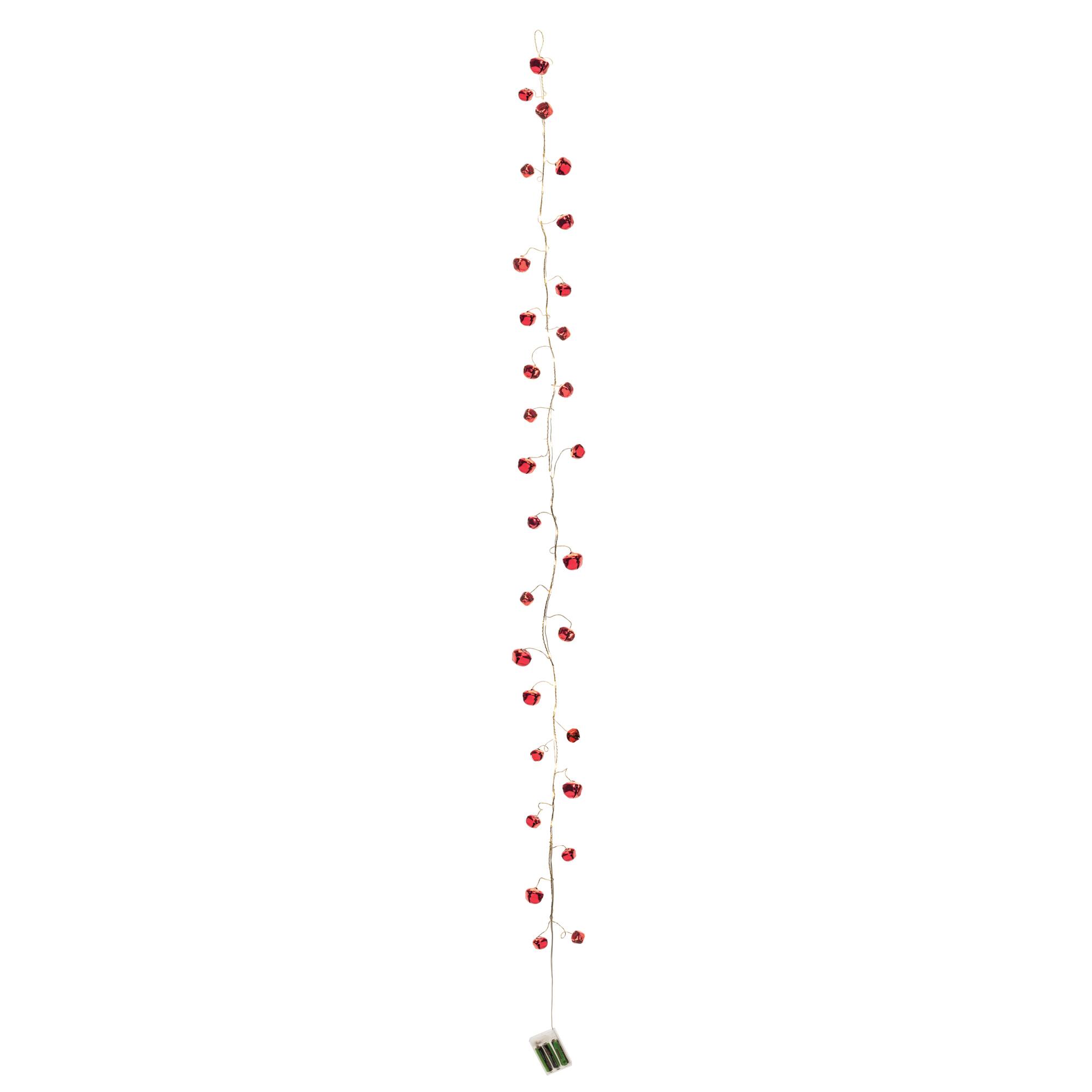 5ft. Red LED Sleigh Bell Garlands, 2ct.